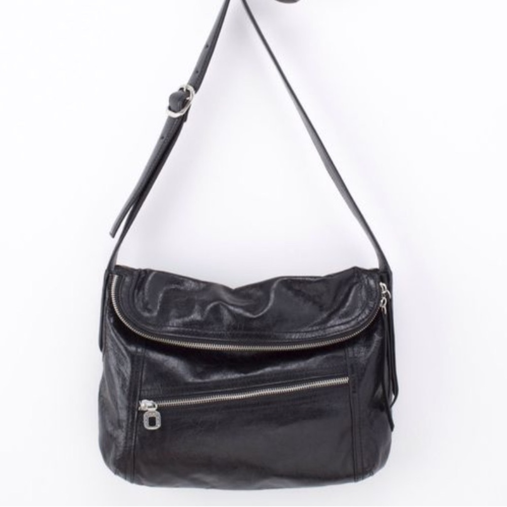 HOBO Black Leather Crossbody Bag